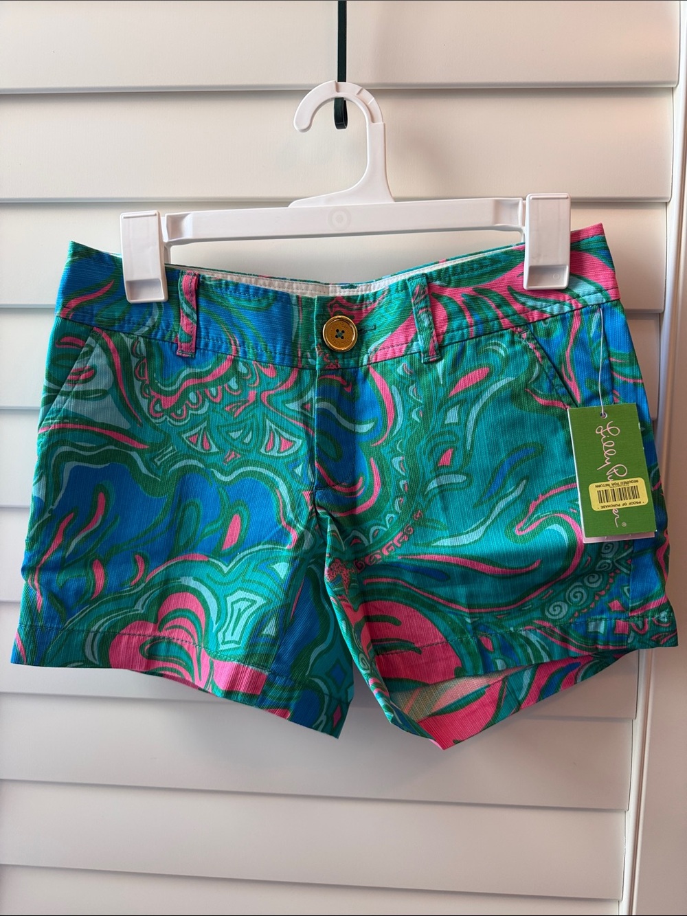 Lilly Pulitzer Multi Floral "Callahan" Shorts in Blue, Green, Pink size 00
